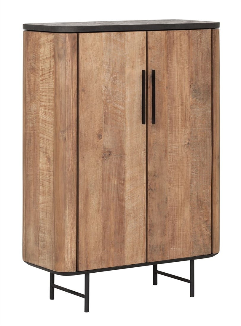 Highboard Soho H 130 cm recyceltes Teakholz Mortex Schrank