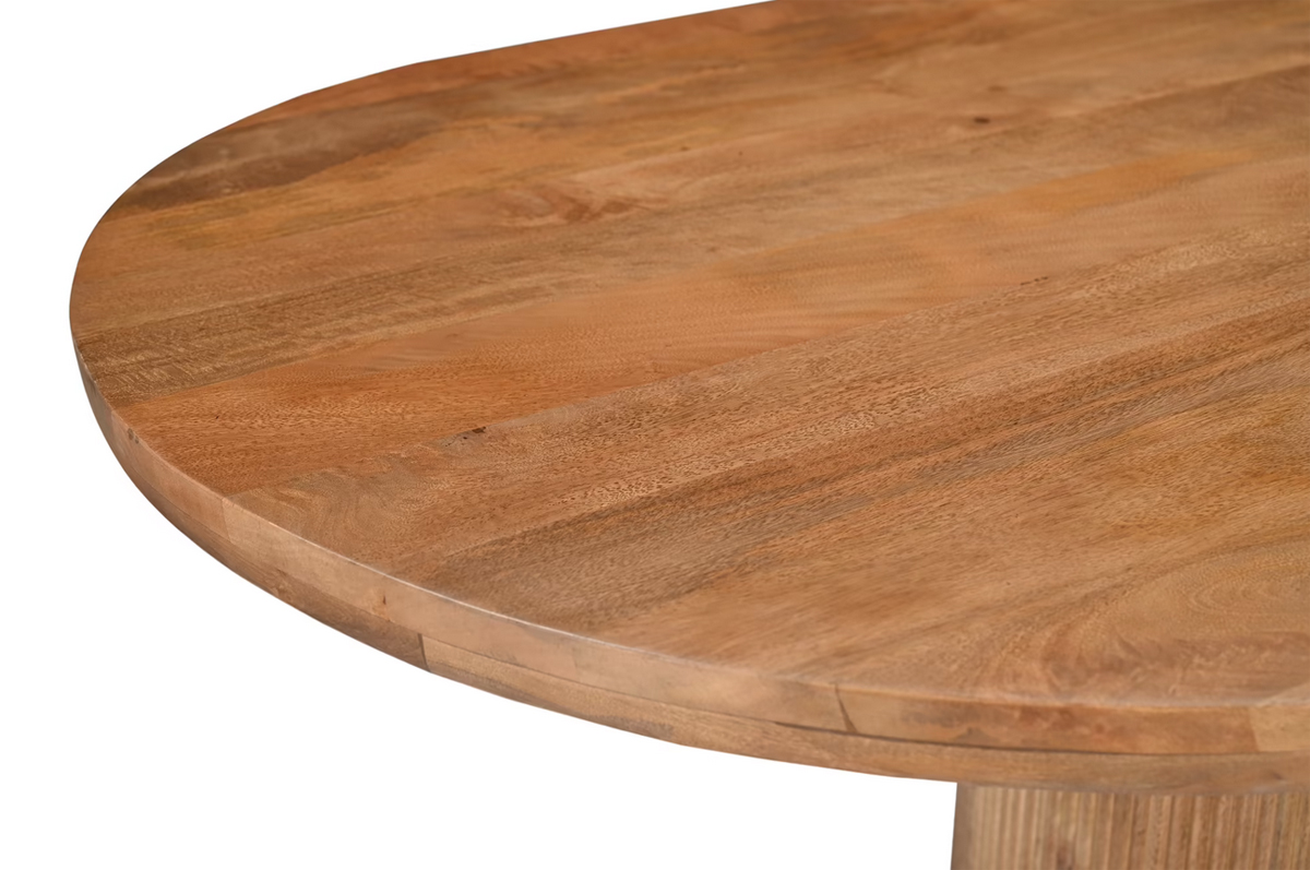 Esstisch MARSEILLE 250 cm oval Mango Holz natur hellbraun