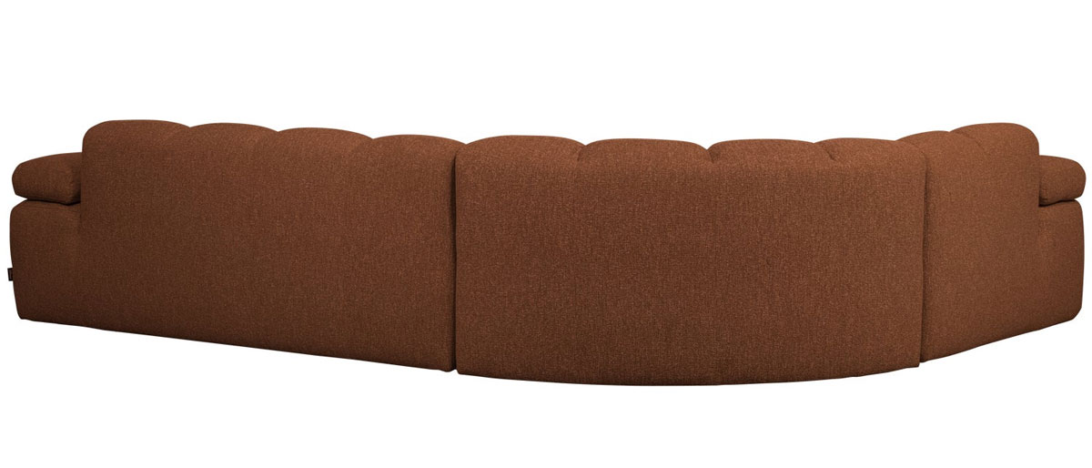 woood Ecksofa MOJO Bouclé rostbraun meliert Chaiselongue links