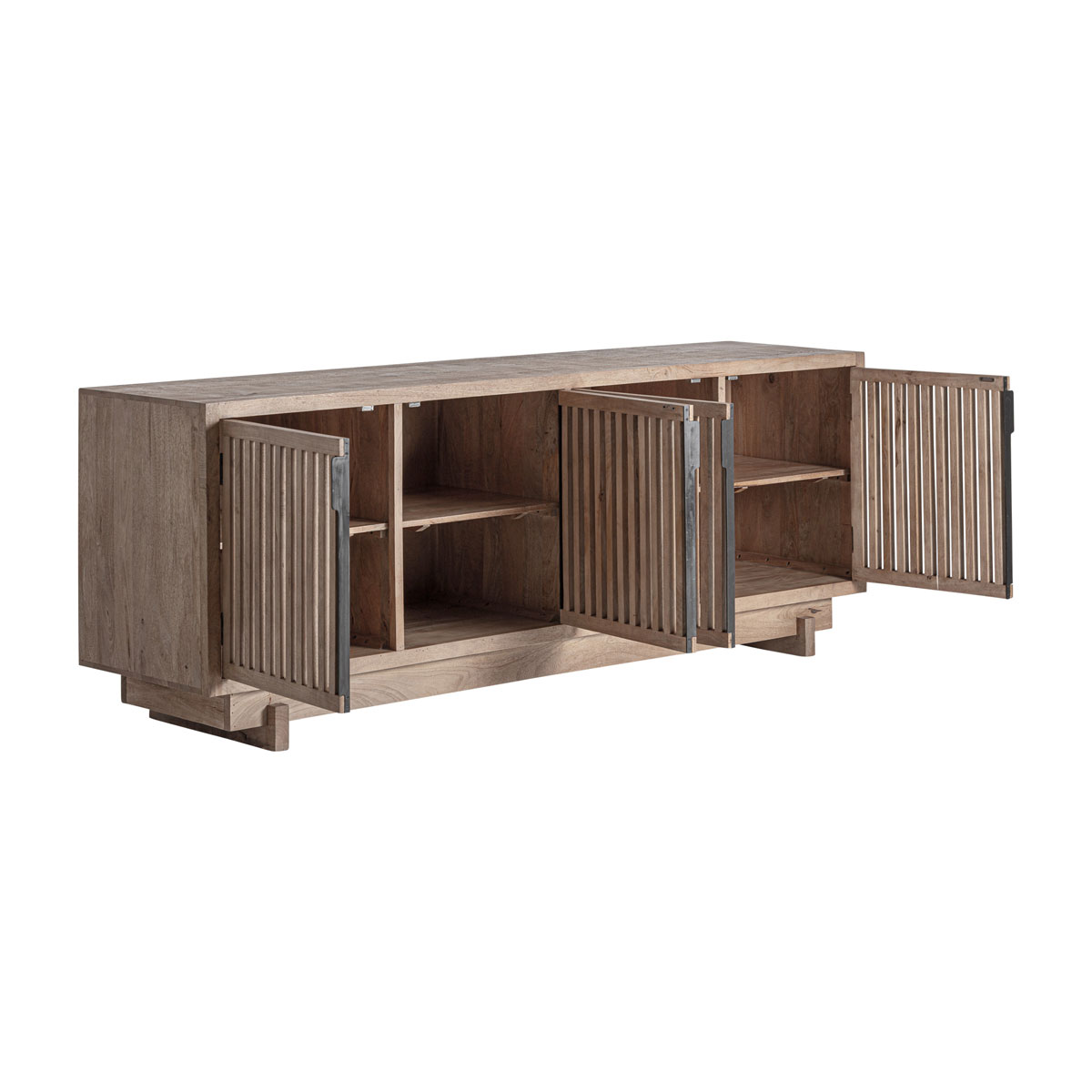 Sideboard GÀBIA 234 cm Mangoholz hellbraun Kommode