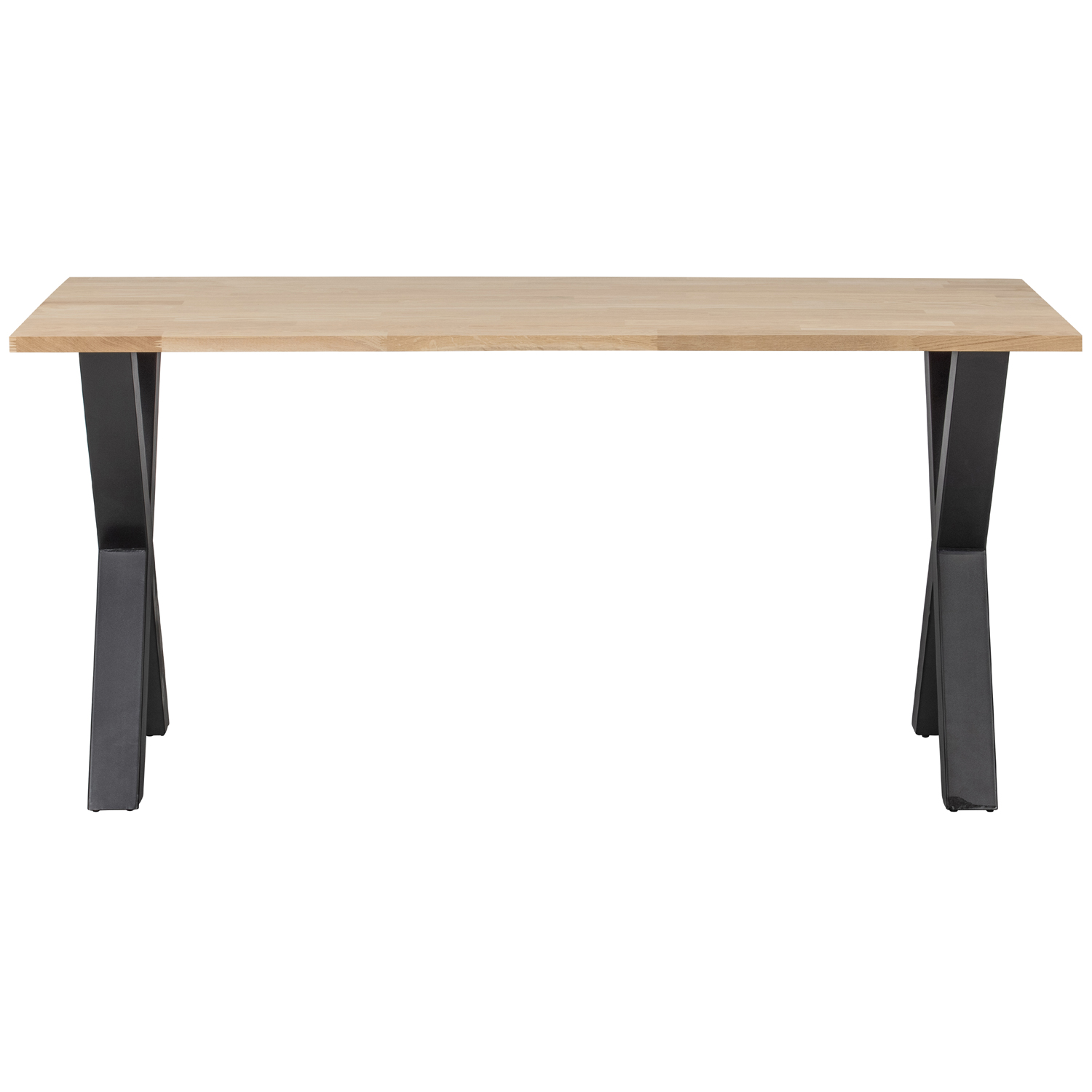 Esstisch Tablo 180 x 90 cm Eiche massiv FSC Metall X-Füße