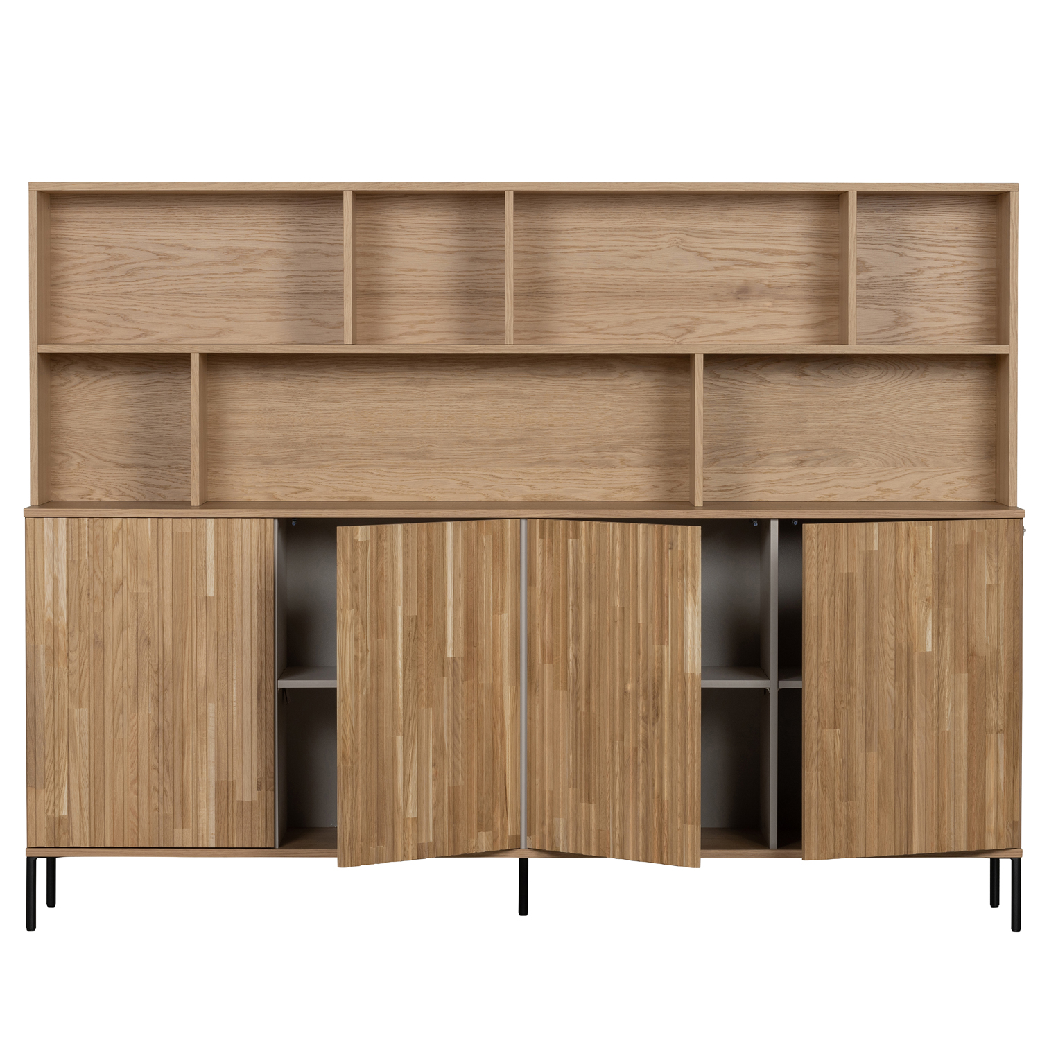 Schrank New Gravure 200 cm Eiche natur Anrichte