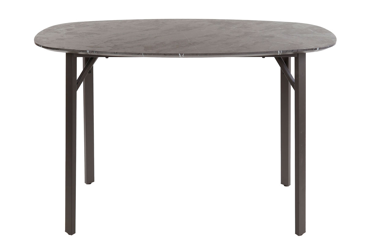 Bartisch oval 140 x 75 cm Keramikoptik