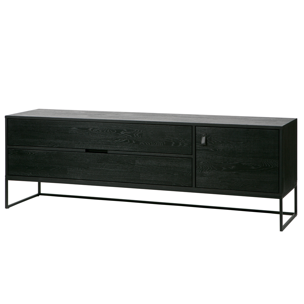 woood TV Möbel Lowboard Silas 180 cm schwarz