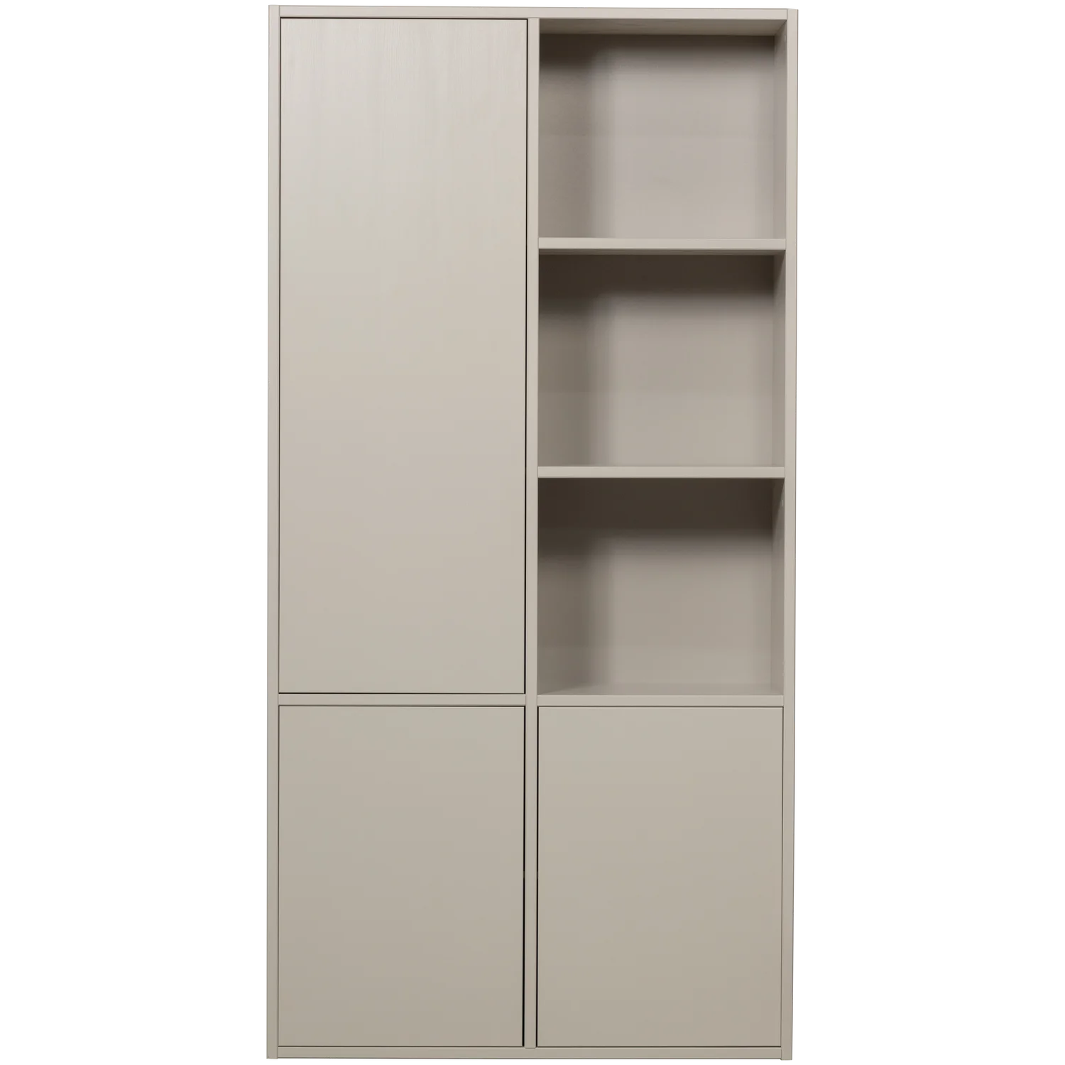 Schrank MEGGY links geschlossen 108 cm Holzschrank Kiefer Massiv staubgrau