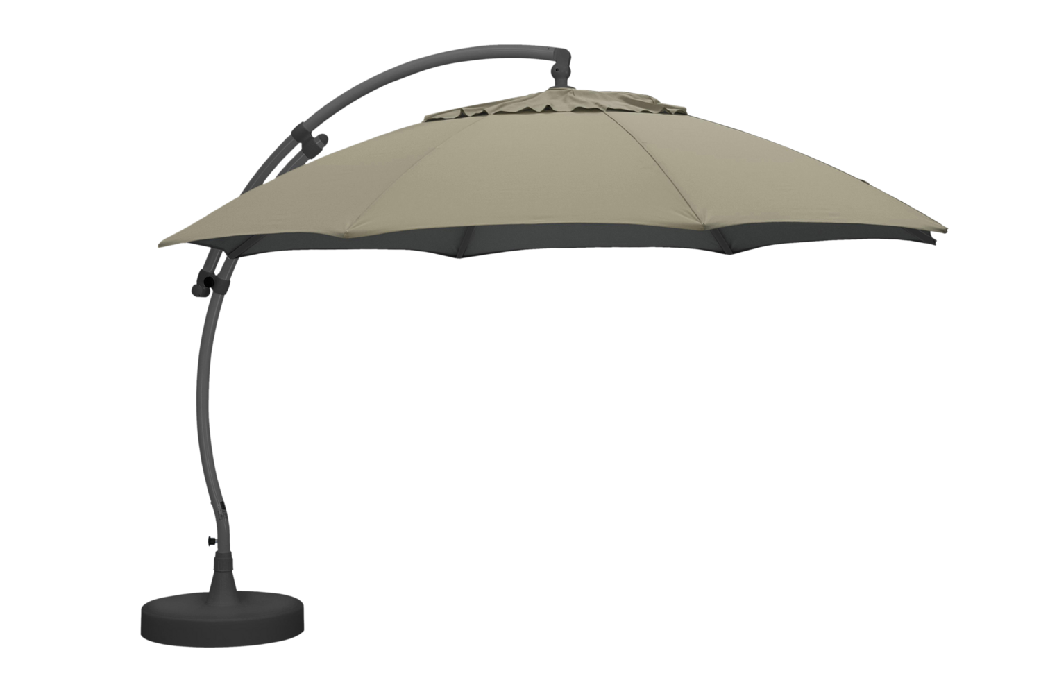 Sonnenschirm Easy Sun Ø 375 cm beige Terrassenschirm Schirm