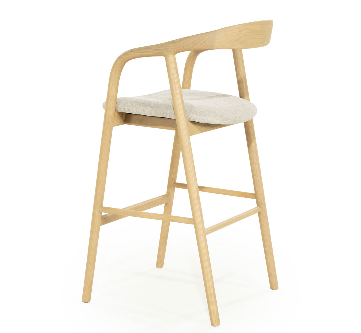 Barstuhl Rayven hoch Barhocker hellbraun Eiche Sitzhöhe 75 cm