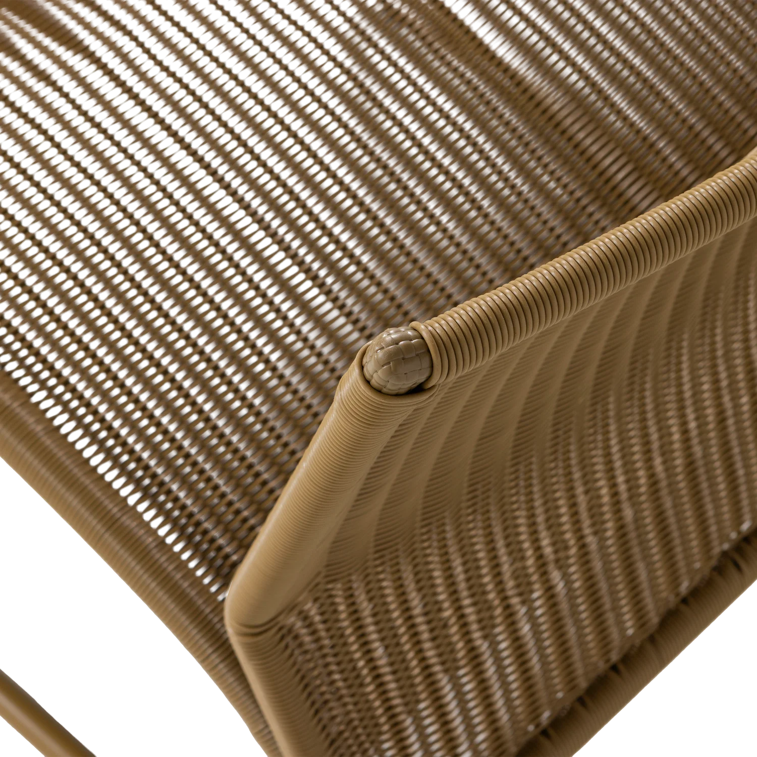 Outdoor Lounge Sessel WEST Polyrattan honiggelb Gartensessel Metall Rattan Metall