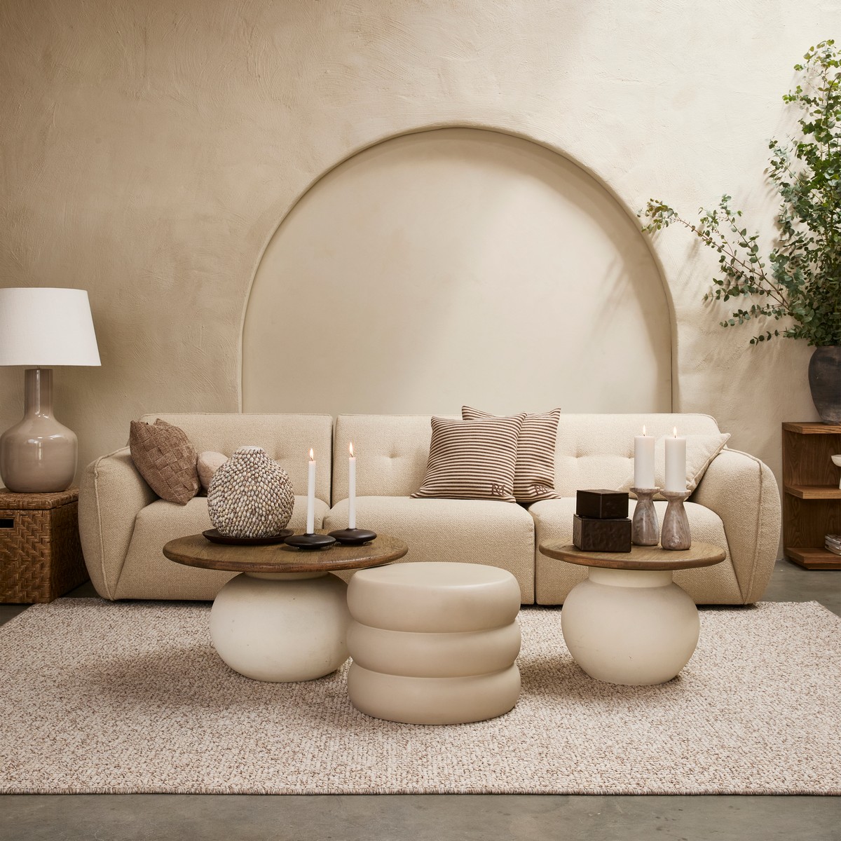 Rivièra Maison Cala Nova Couchtisch Ø 60 cm aus recyceltem Eichenholz