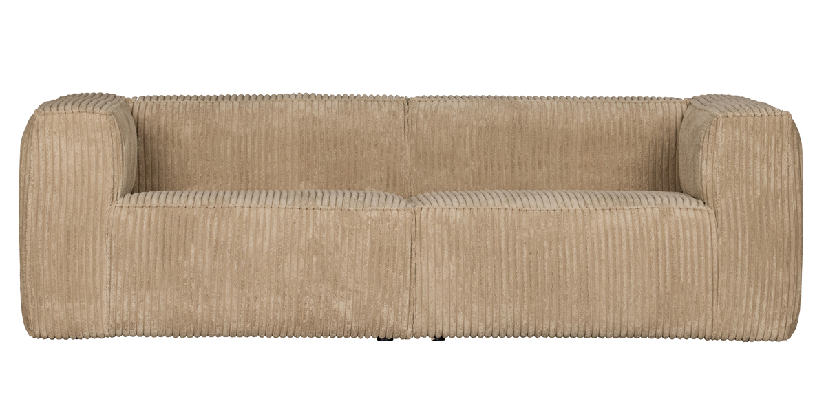 woood 3,5 Sitzer Sofa Bean Cord Kord Ribcord natur