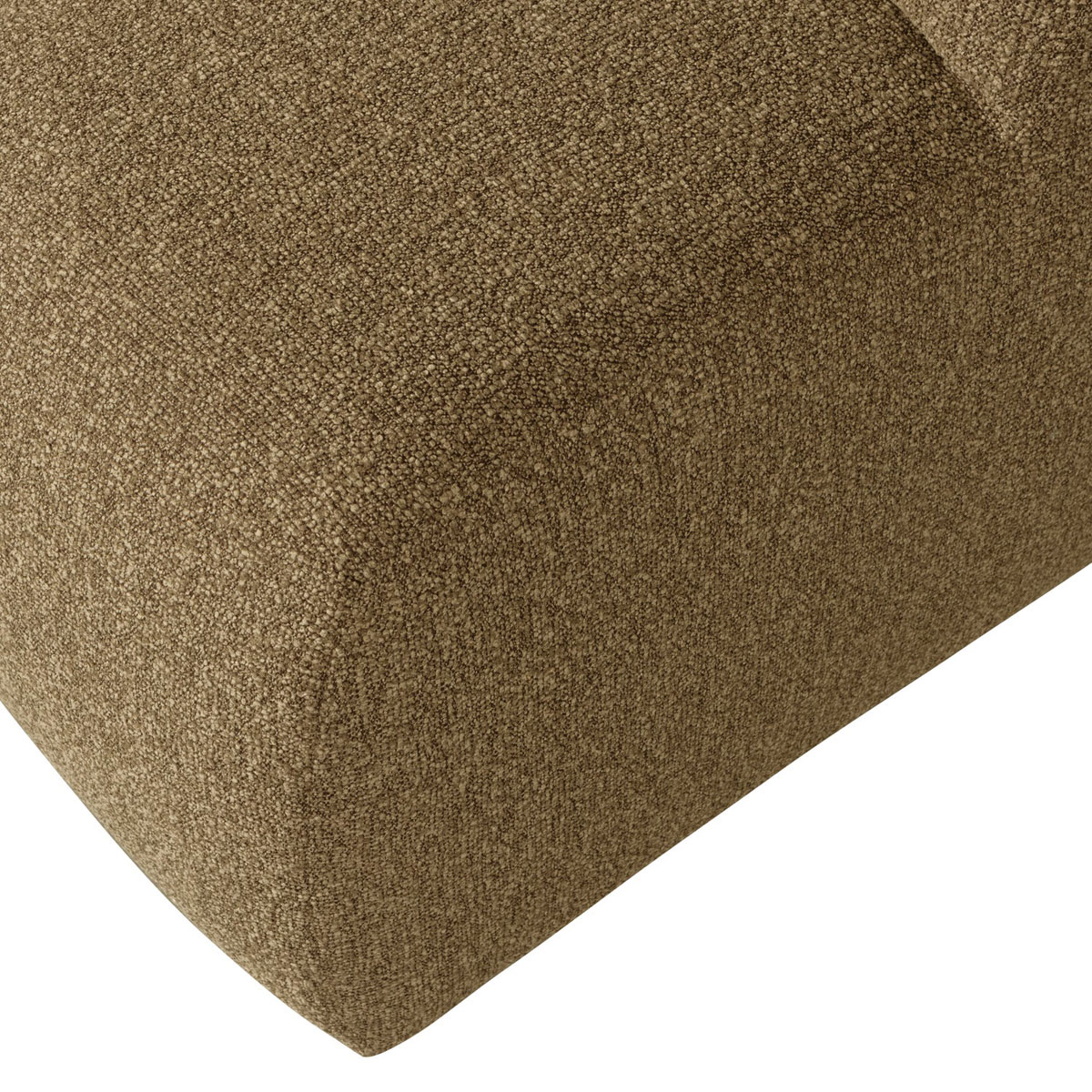woood Pouf MOJO 80 x 60 cm Hocker Sitzhocker gelb braun melange