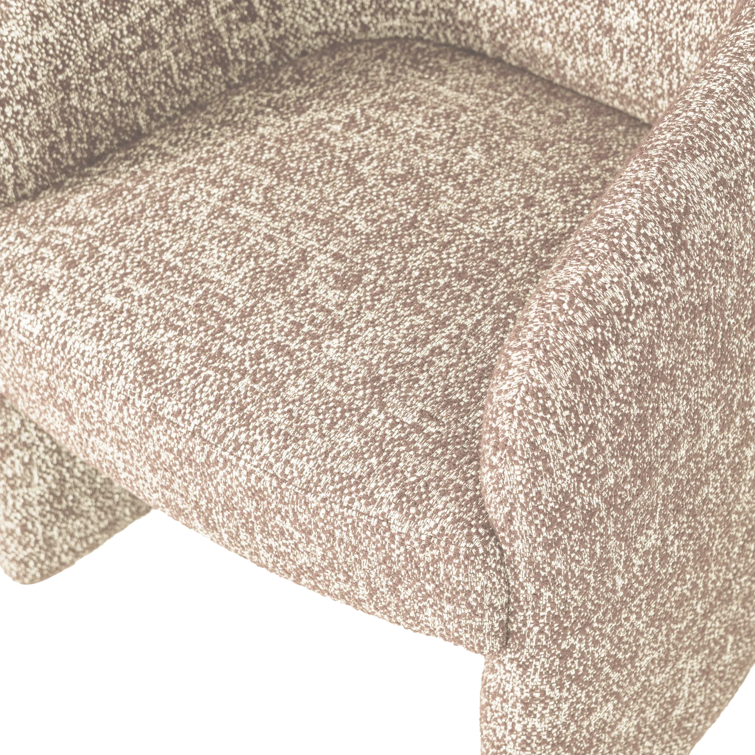 Armlehnstuhl CORDO auf Rollen Melange Stoff natur 