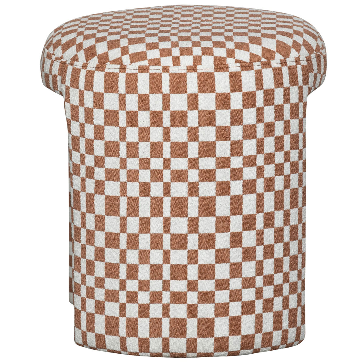 Hocker Sitzhocker CHARLIE Karomuster orange kariert