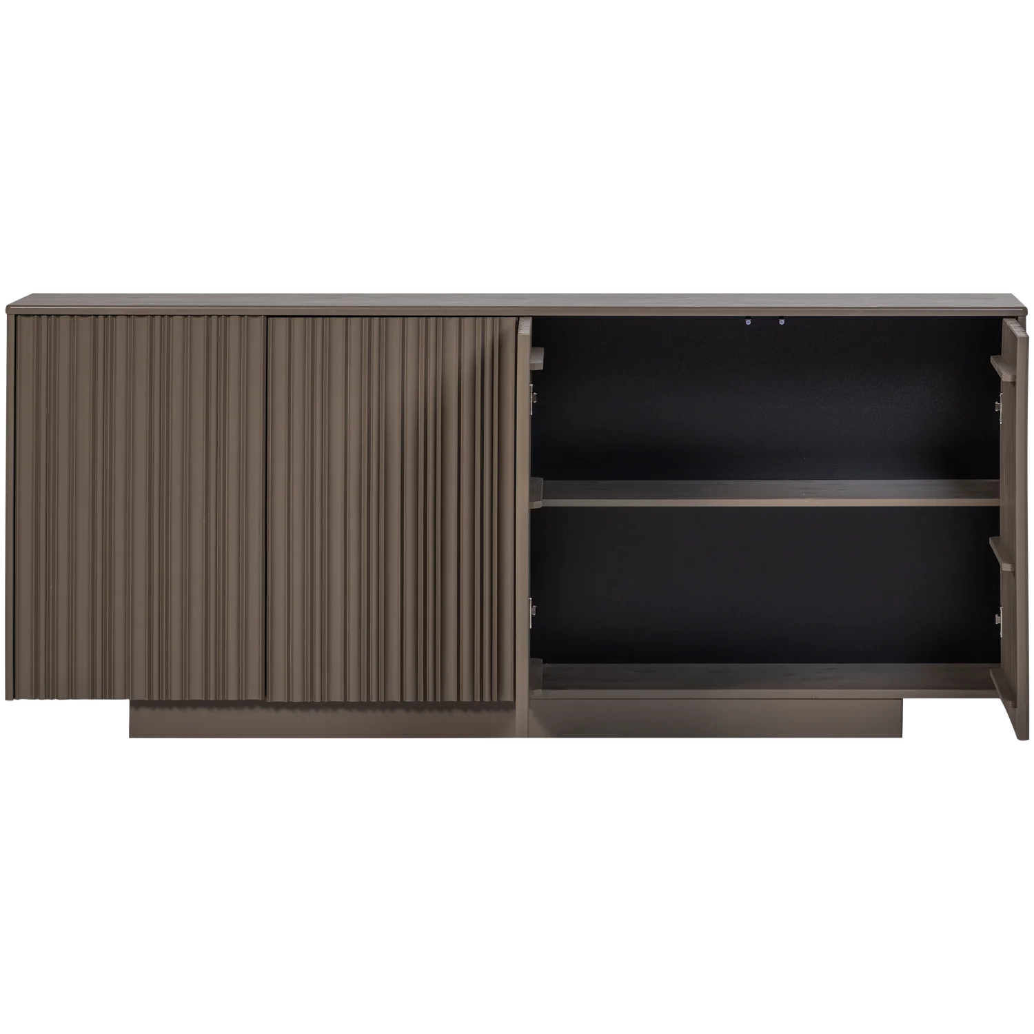 Kommode NOVA 200 cm mit 4 Türen Kiefer Massivholz trüffelbraun