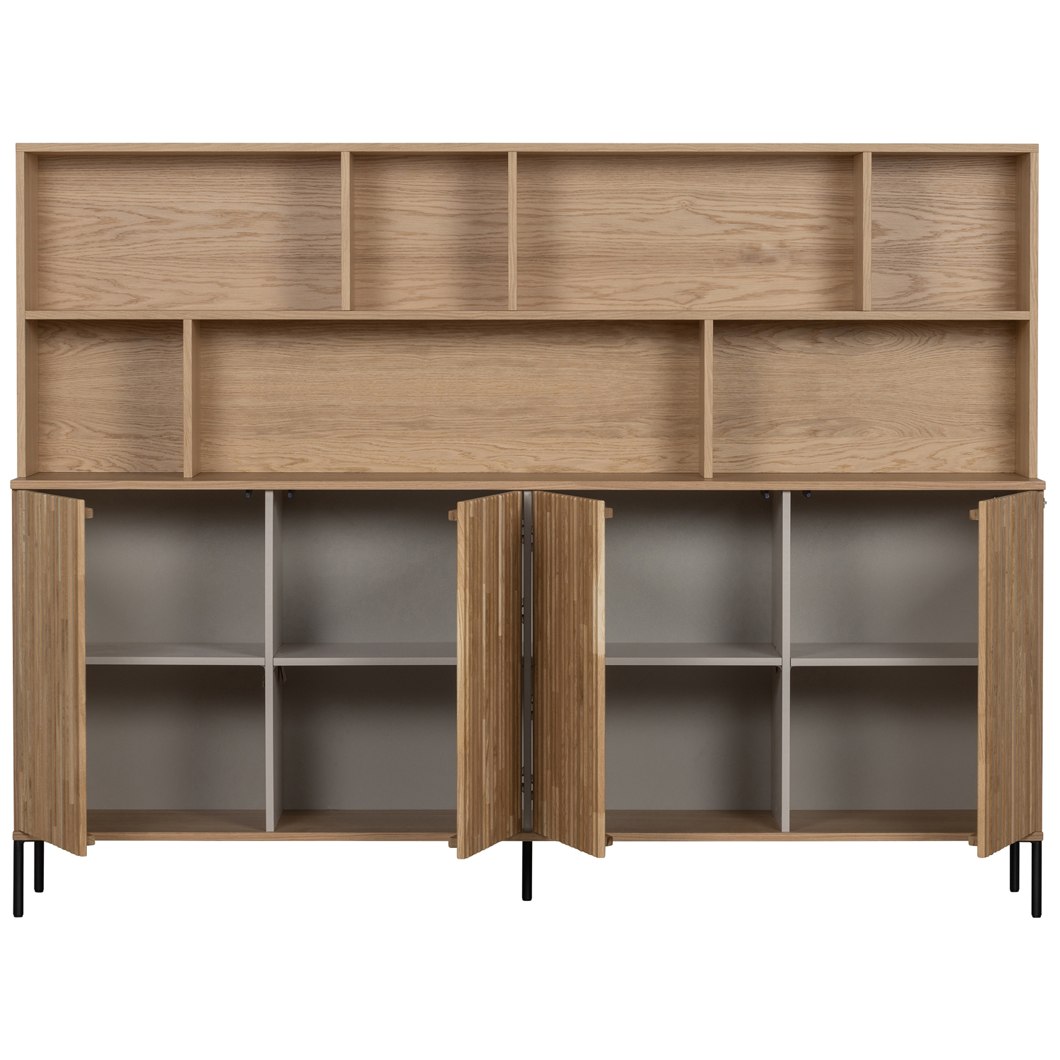 Schrank New Gravure 200 cm Eiche natur Anrichte