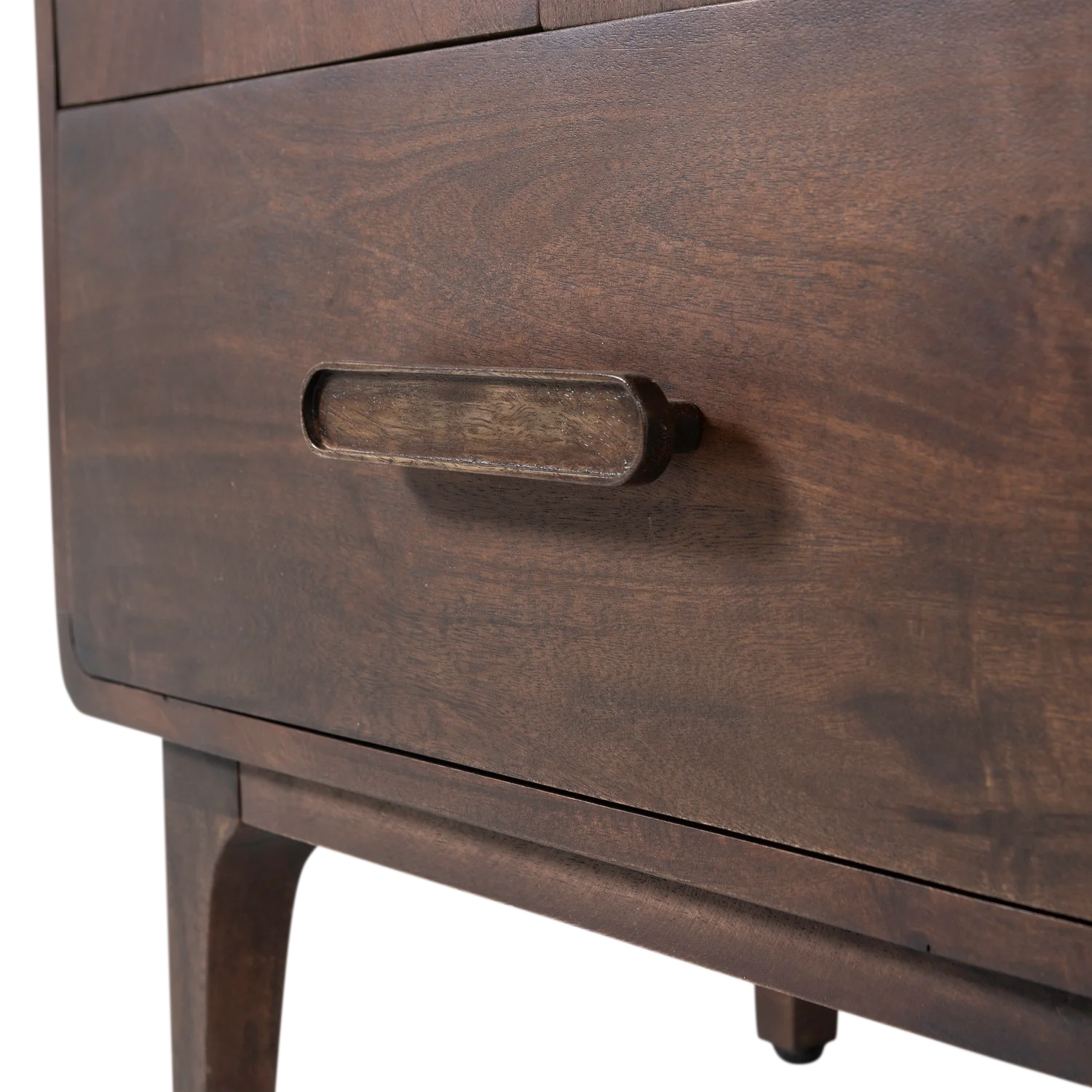 Sideboard LIYA B 90 cm Schubladenschrank Mangoholz dunkelbraun