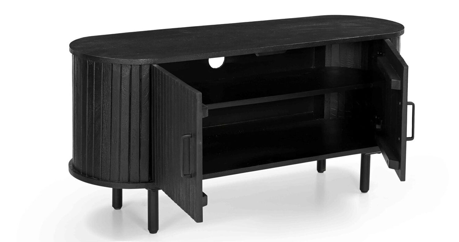 TV Lowboard JASMIN 120 cm Mango Holz schwarz
