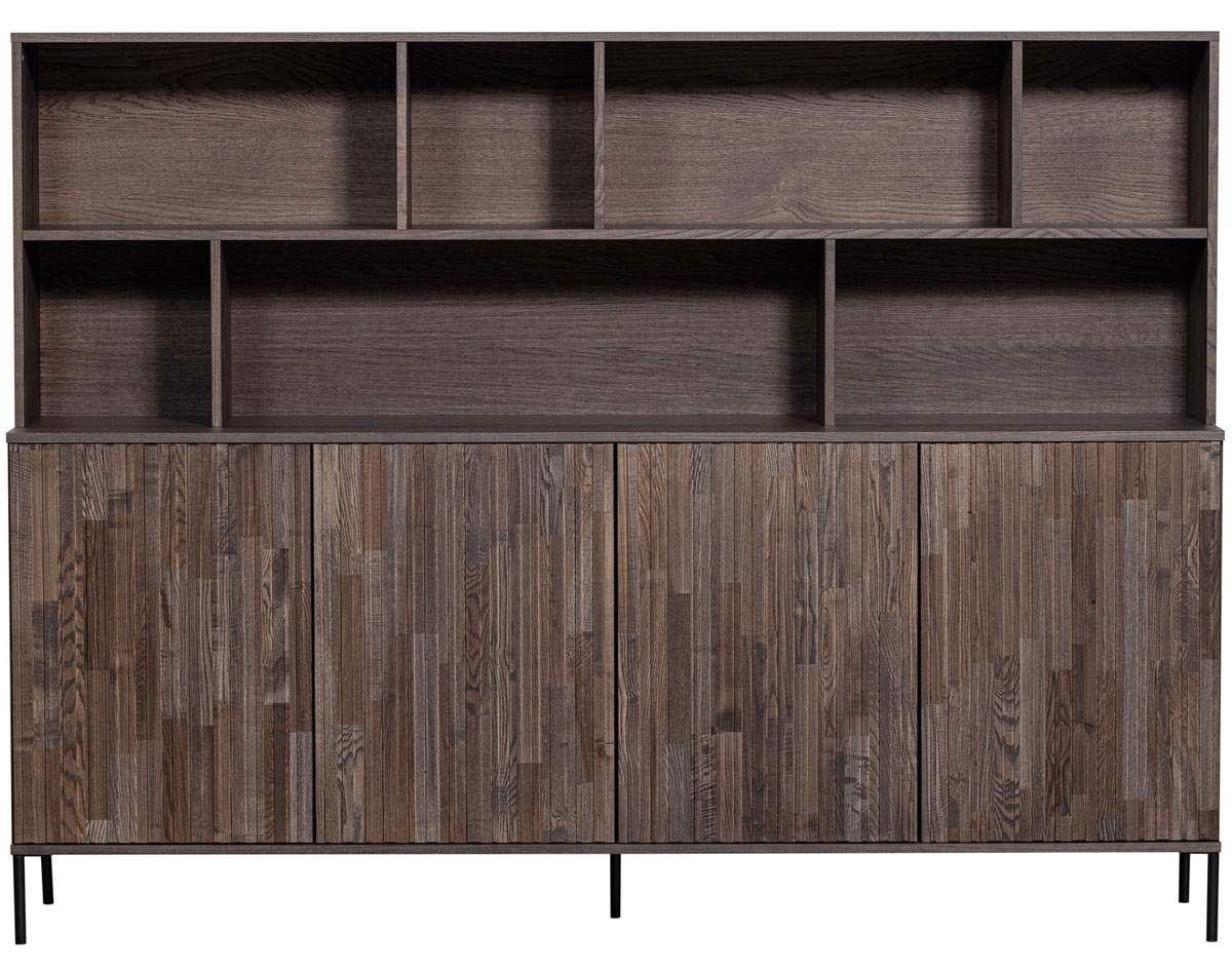Schrank New Gravure 200 cm Esche espresso Anrichte