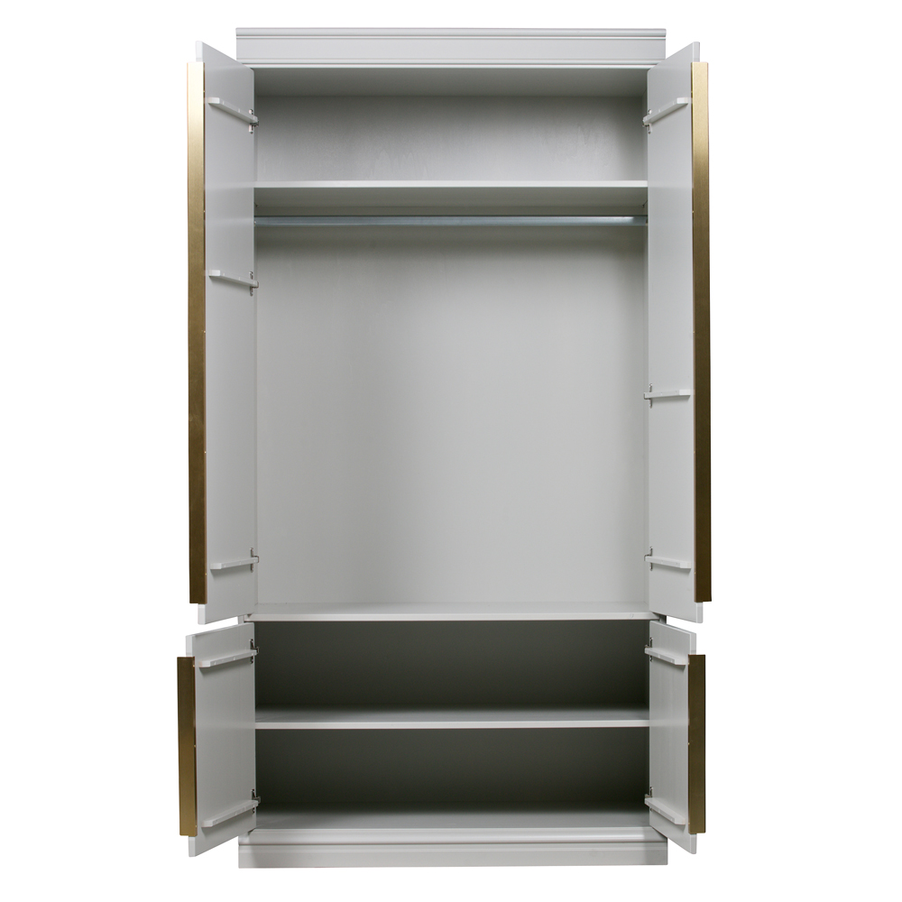 Kleiderschrank Organize Kiefer hellgrau