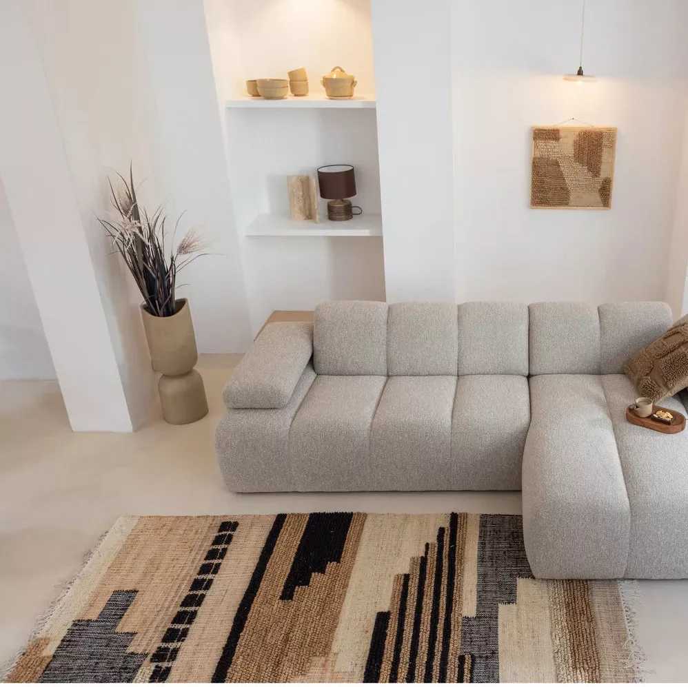 Vintage Teppich LIBERAL 240 x 170 cm Jute Baumwolle multicolor Carpet