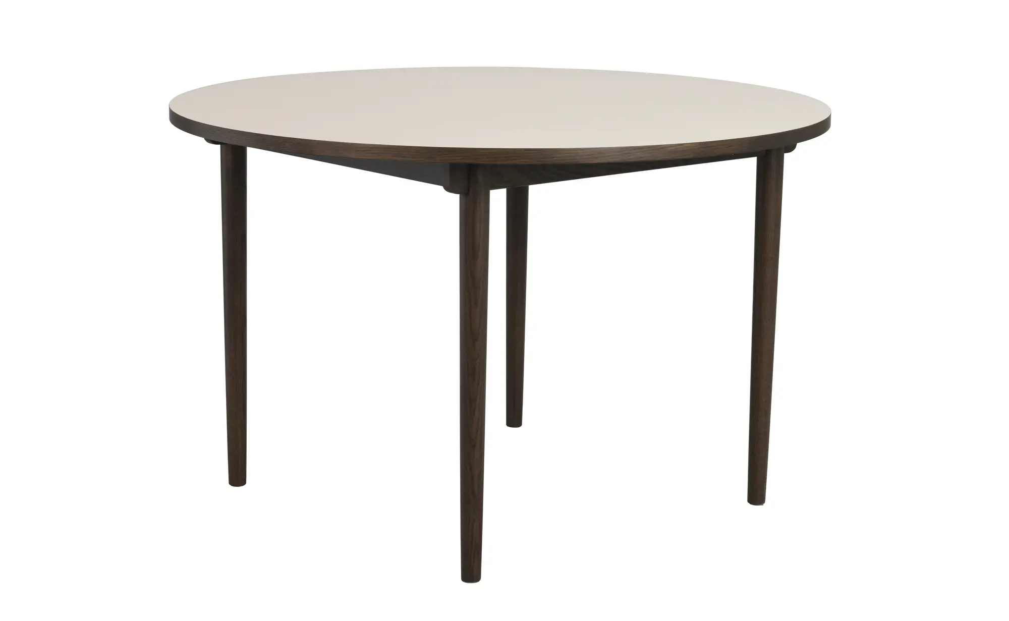 Esszimmergruppe VAIRMOUNT komplett Esstisch rund Ø 120 cm beige braun mit 4 Stühlen