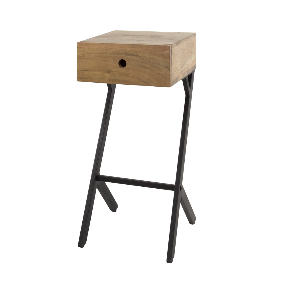 Nachttisch NELE XS mit 1 Schublade Akazie Höhe 60 cm