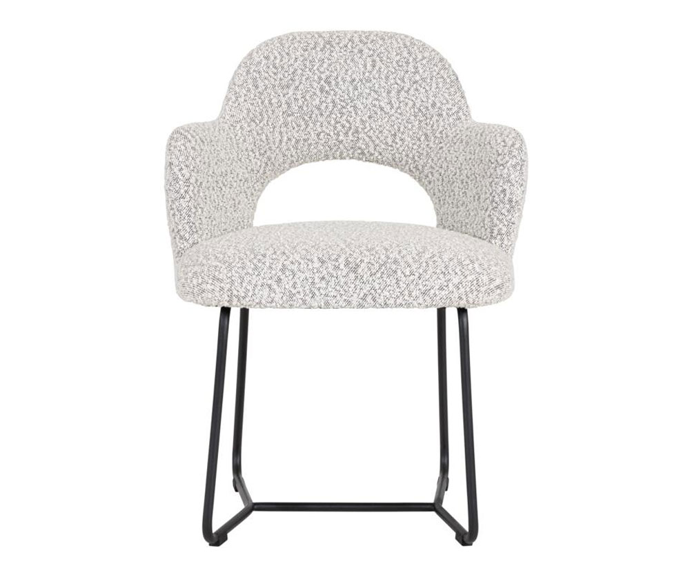 Esszimmerstuhl Vista Bouclé hellgrau Armlehnstuhl