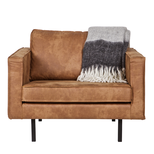 Sessel RODEO recyceltes Leder cognac
