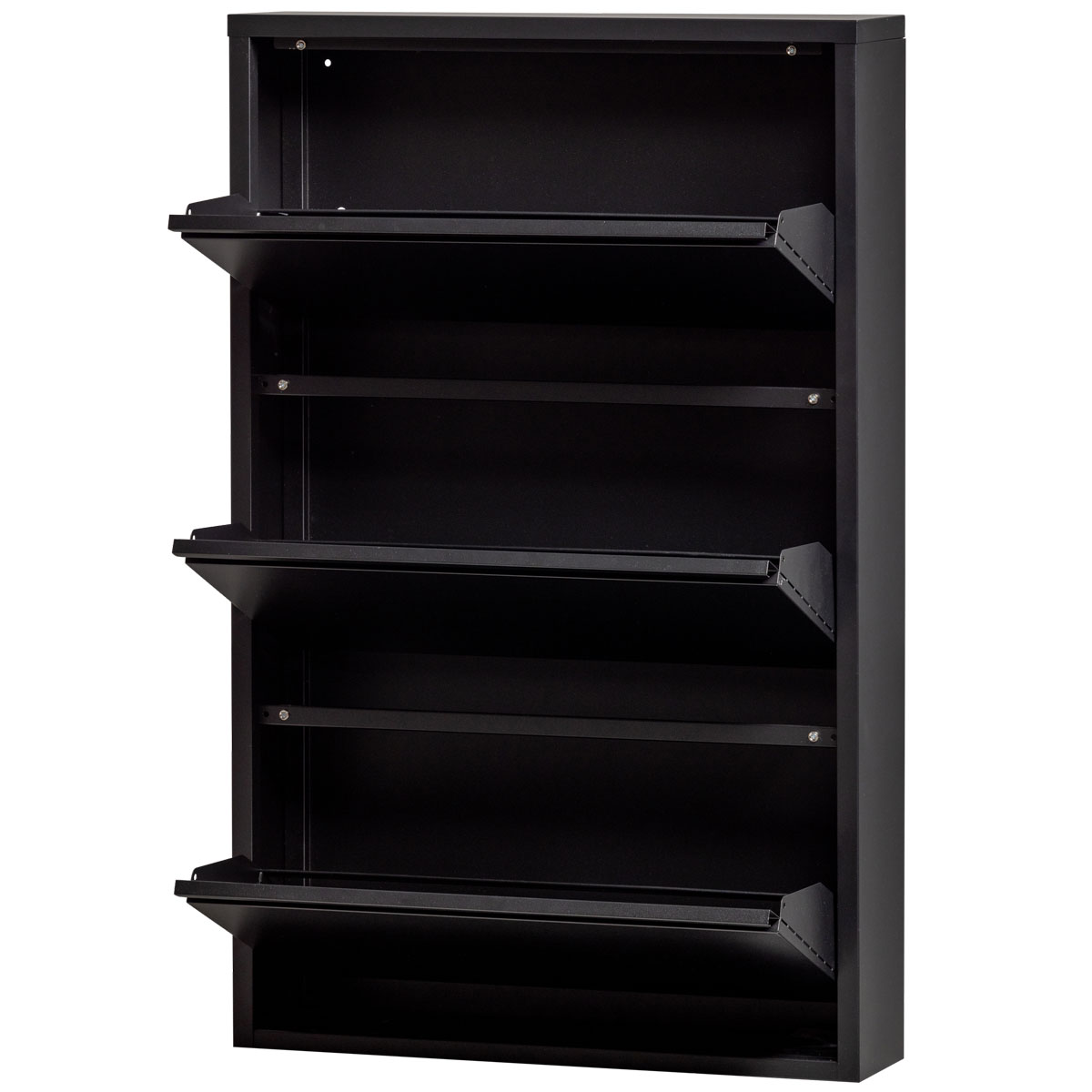 woood Schuhschrank SABINE B 66 cm Metall schwarz