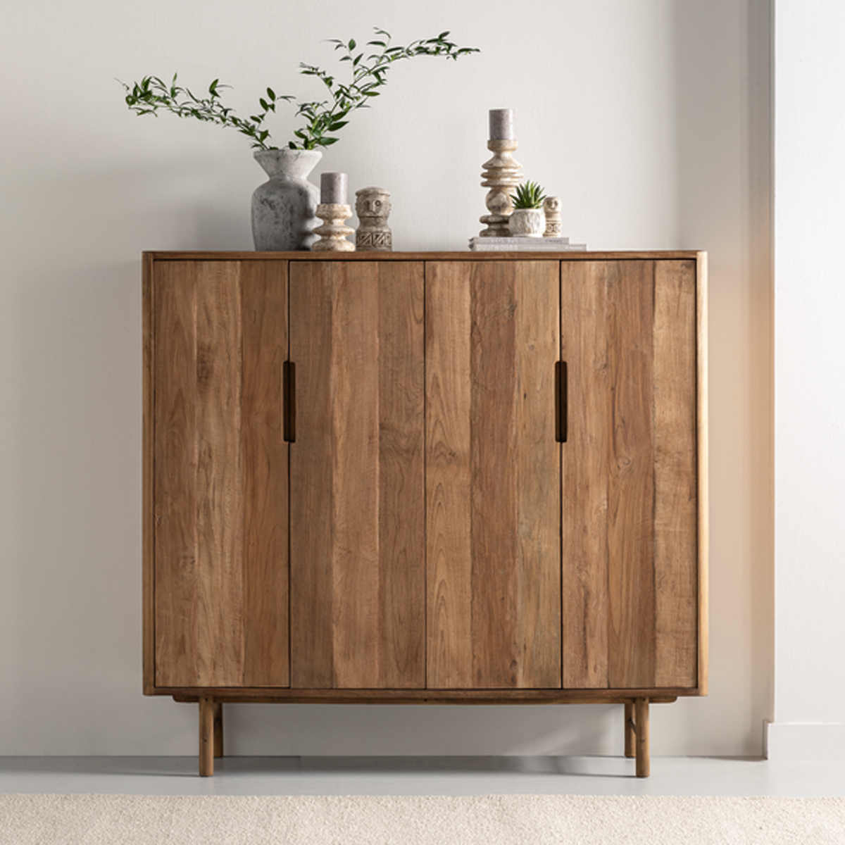 Kommode Bliss H 130 cm recyceltes Teakholz Schrank