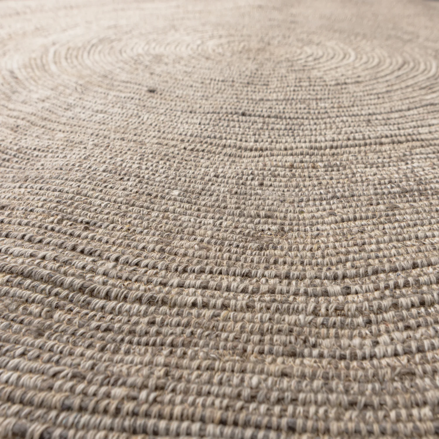 Teppich UTOPIA Ø 200 cm Bouclé Mischgewebe natur