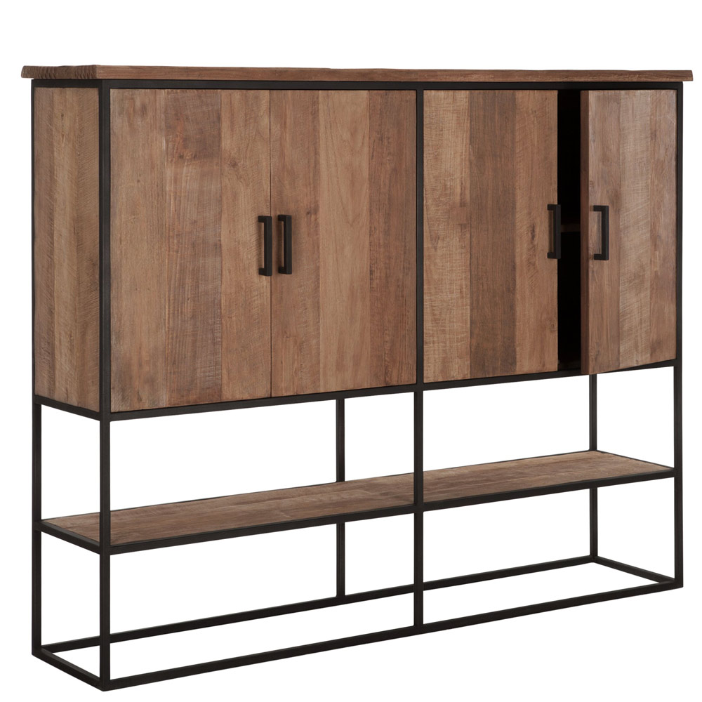 DTP HOME Aufbewahrungsschrank Timeless Beam large Teakholz braun Metall