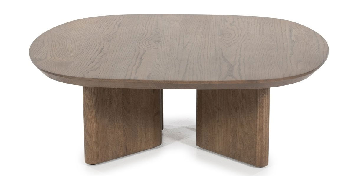 Couchtisch Stef 80 x 80 cm Eiche Holz Furnier braun