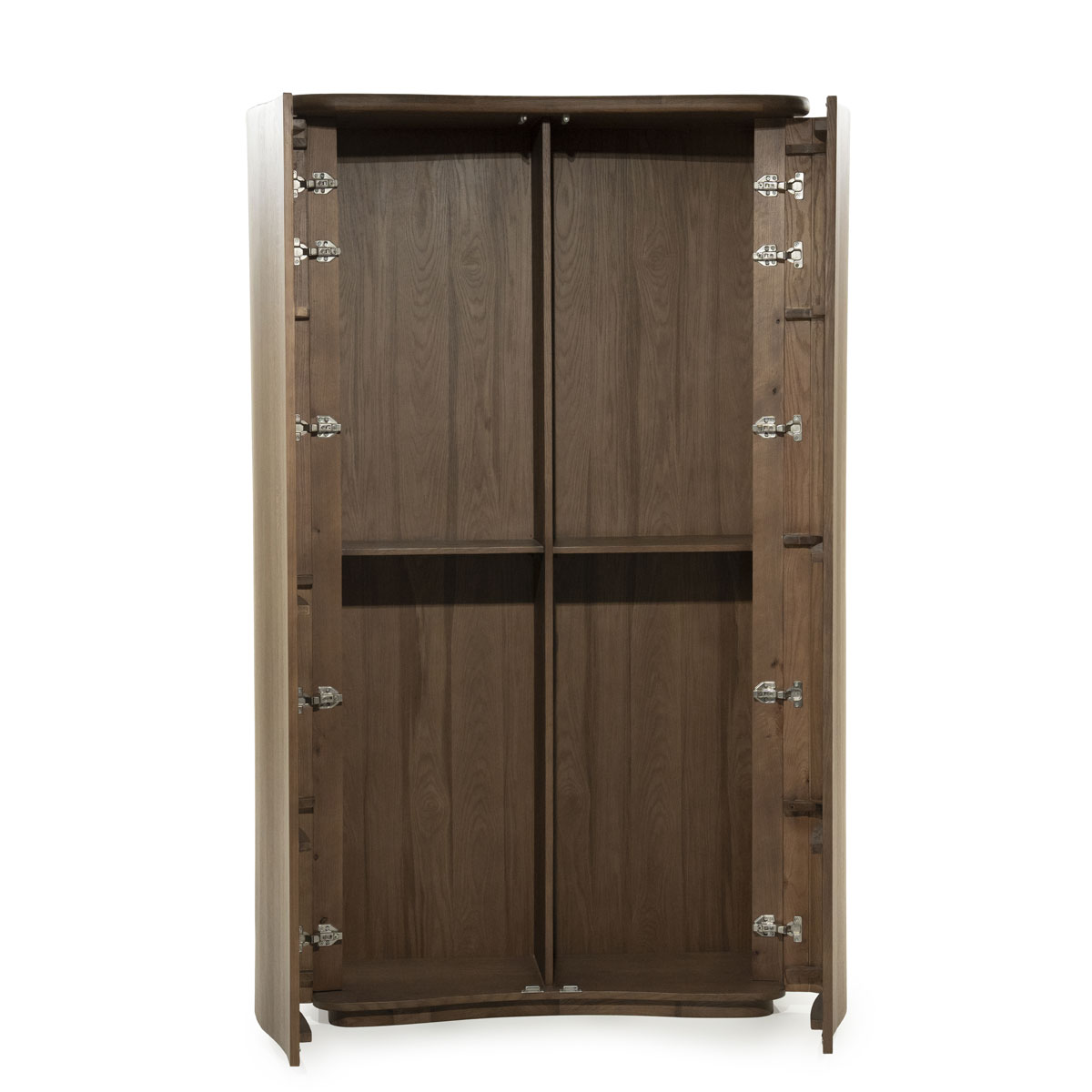 Highboard Josh mit 2 Türen Eiche Holz Furnier dunkelbraun