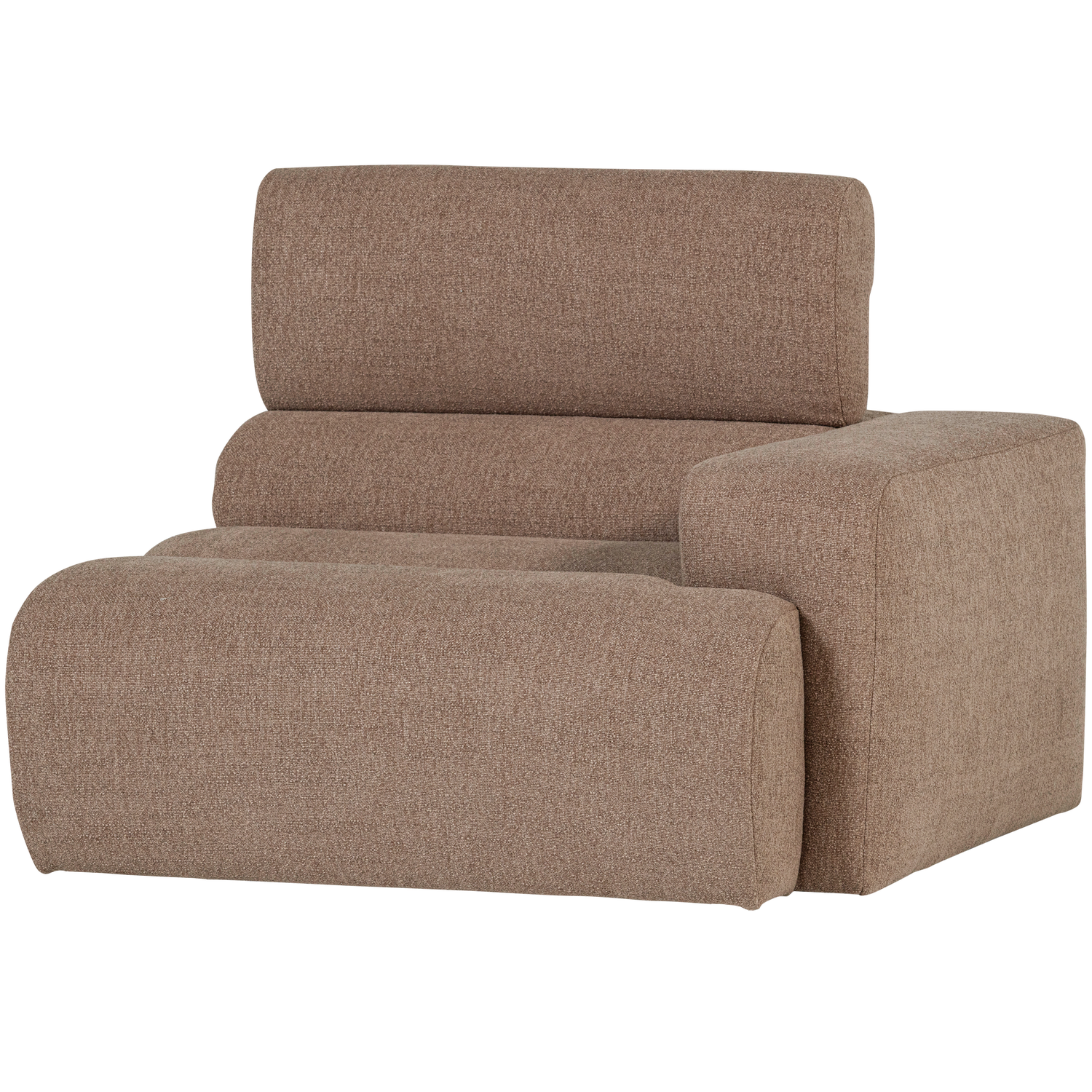 Sofaelement NOVI mit Armlehne rechts Element Bouclé taupe