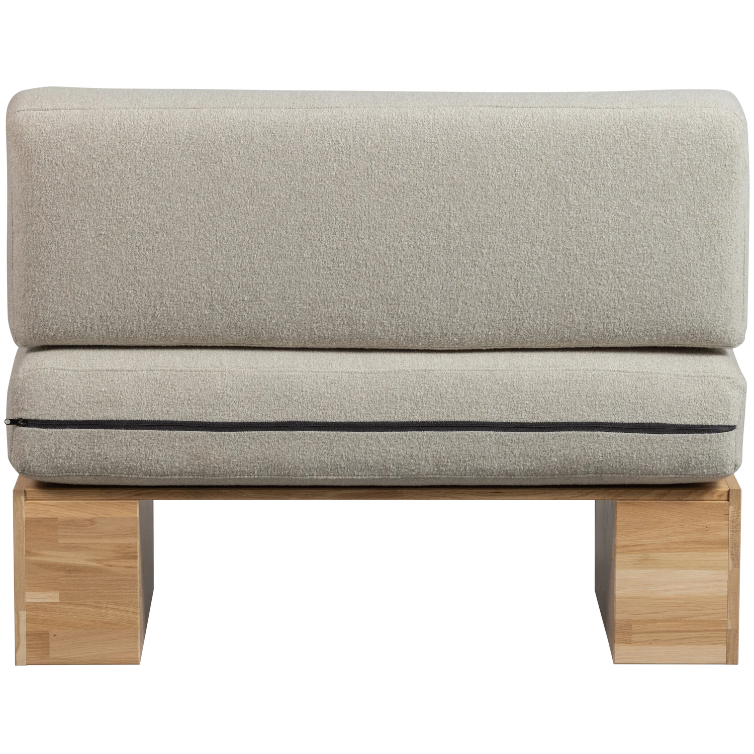 Esszimmerbank EAT UP 110 cm Eichenholz natur mit Sitzkissen beige