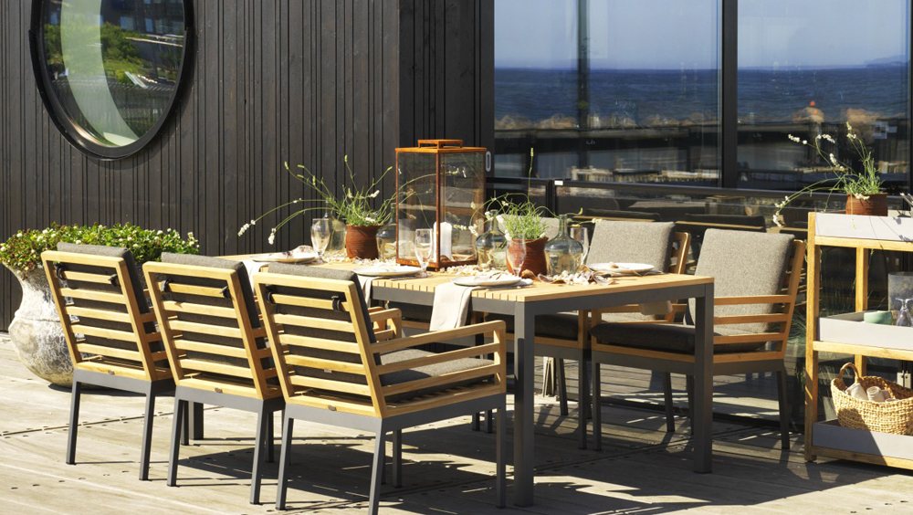 exclusiver Gartentisch Teakholz ZALANGO 200 x 100 cm