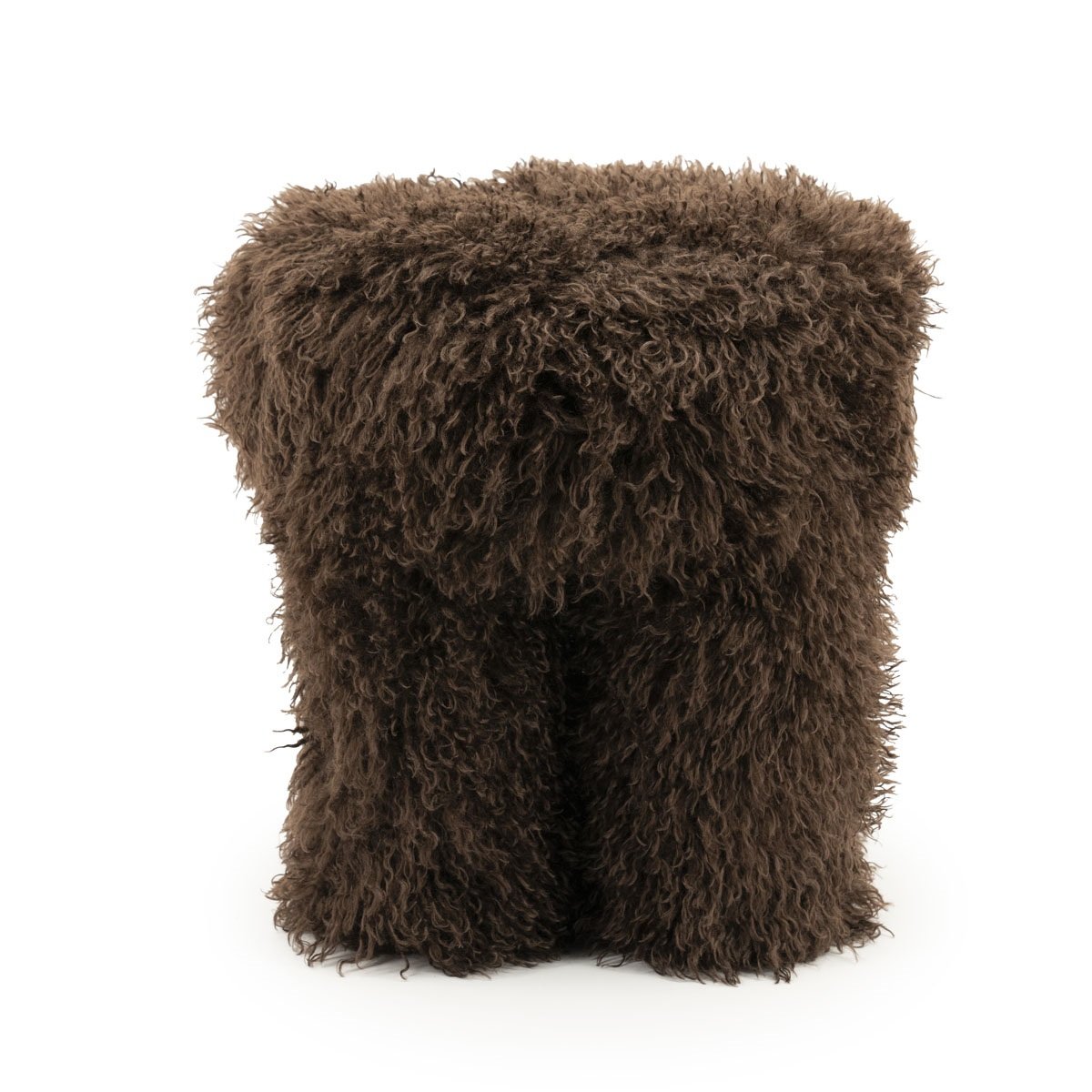 Pouf Doodly Ø 40 cm dunkelbraun Hocker Sitzhocker