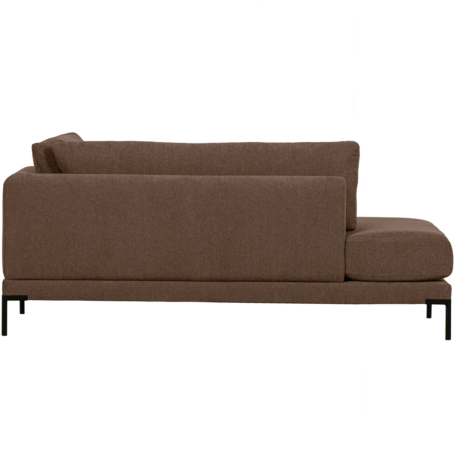 Lounge Element Couple links Chenille Stoff schokoladenbraun Couch Sofa