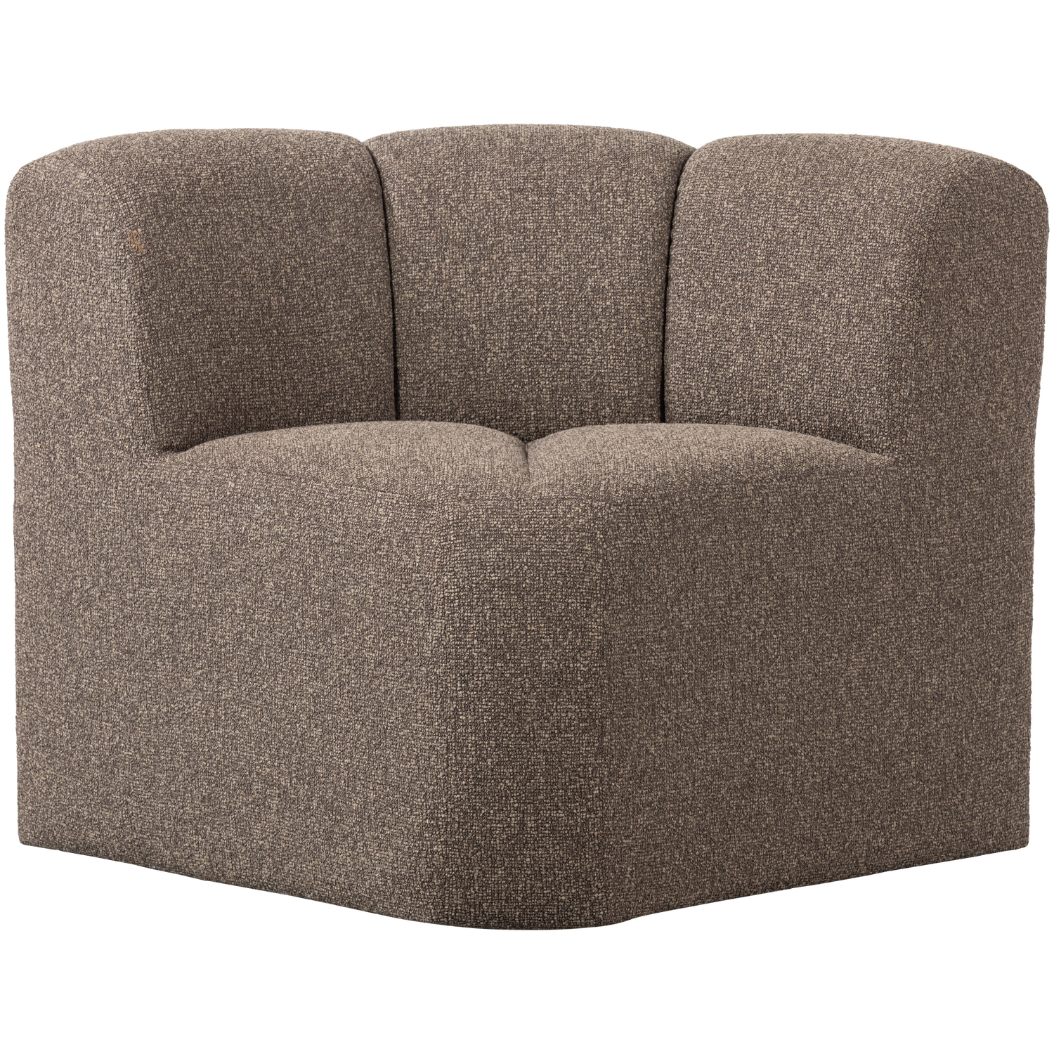 Esszimmerbank Eckbank MOJO Eck Element Bouclé braun melange