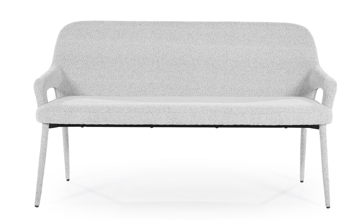 Esstischbank Fika 140 cm Stoff beige Sitzbank