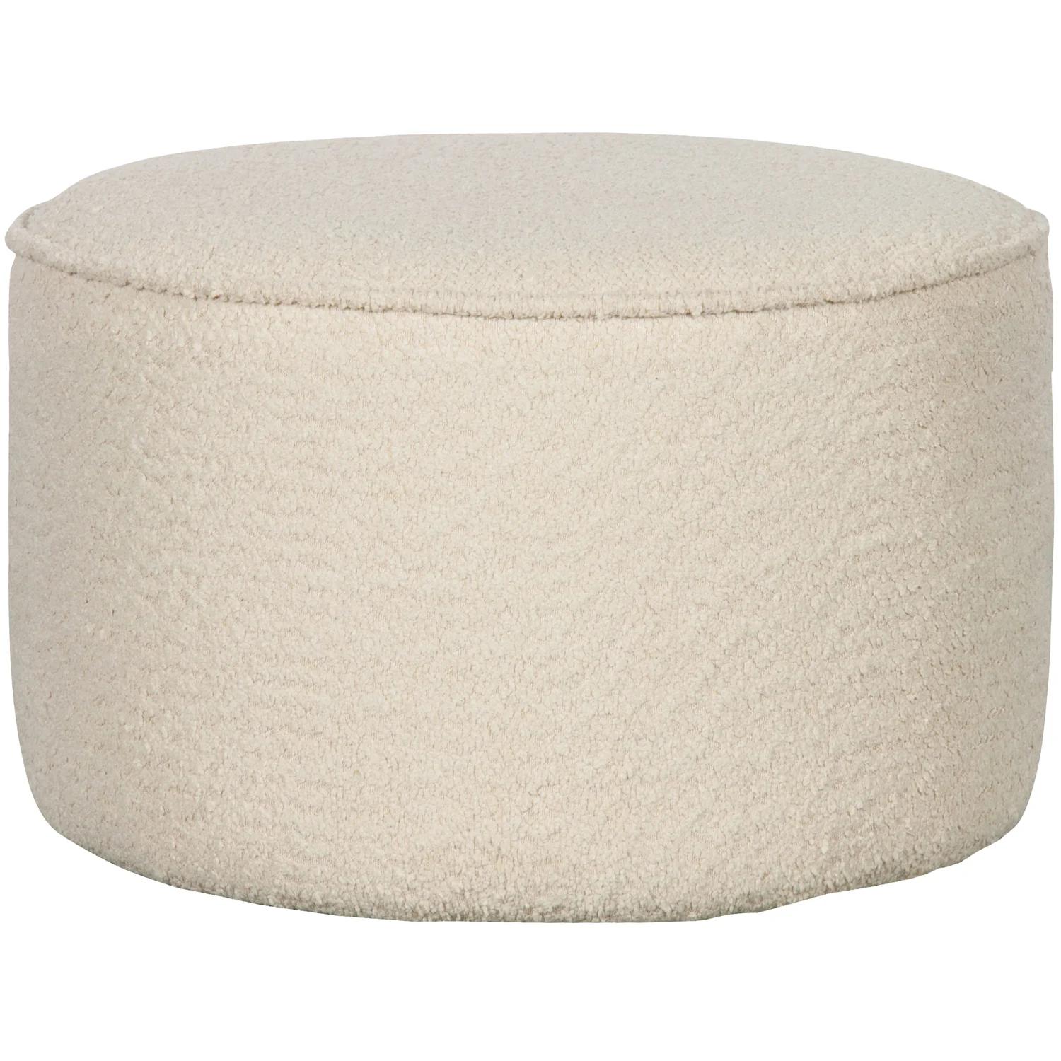Hocker rund Ø 60 cm SARA Bouclé creme