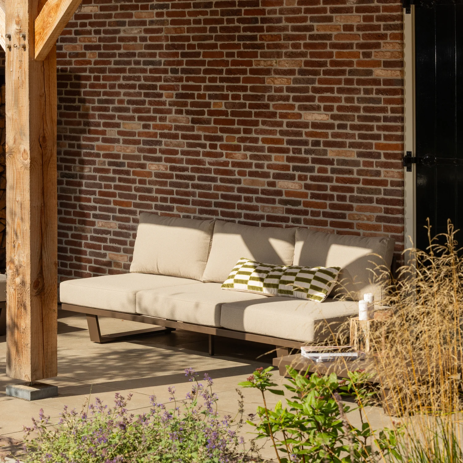 Gartenmöbel Lounge Sofa BEAR Alu braun Outdoor