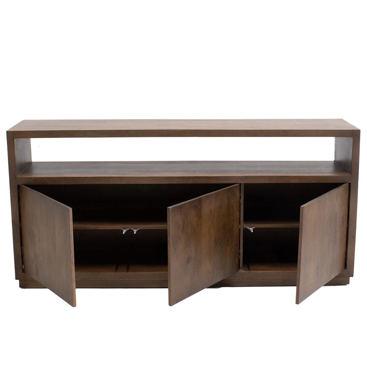 Sideboard Luxor 180 cm mit 3 Türen Kommode Mango Massivholz dunkelbraun
