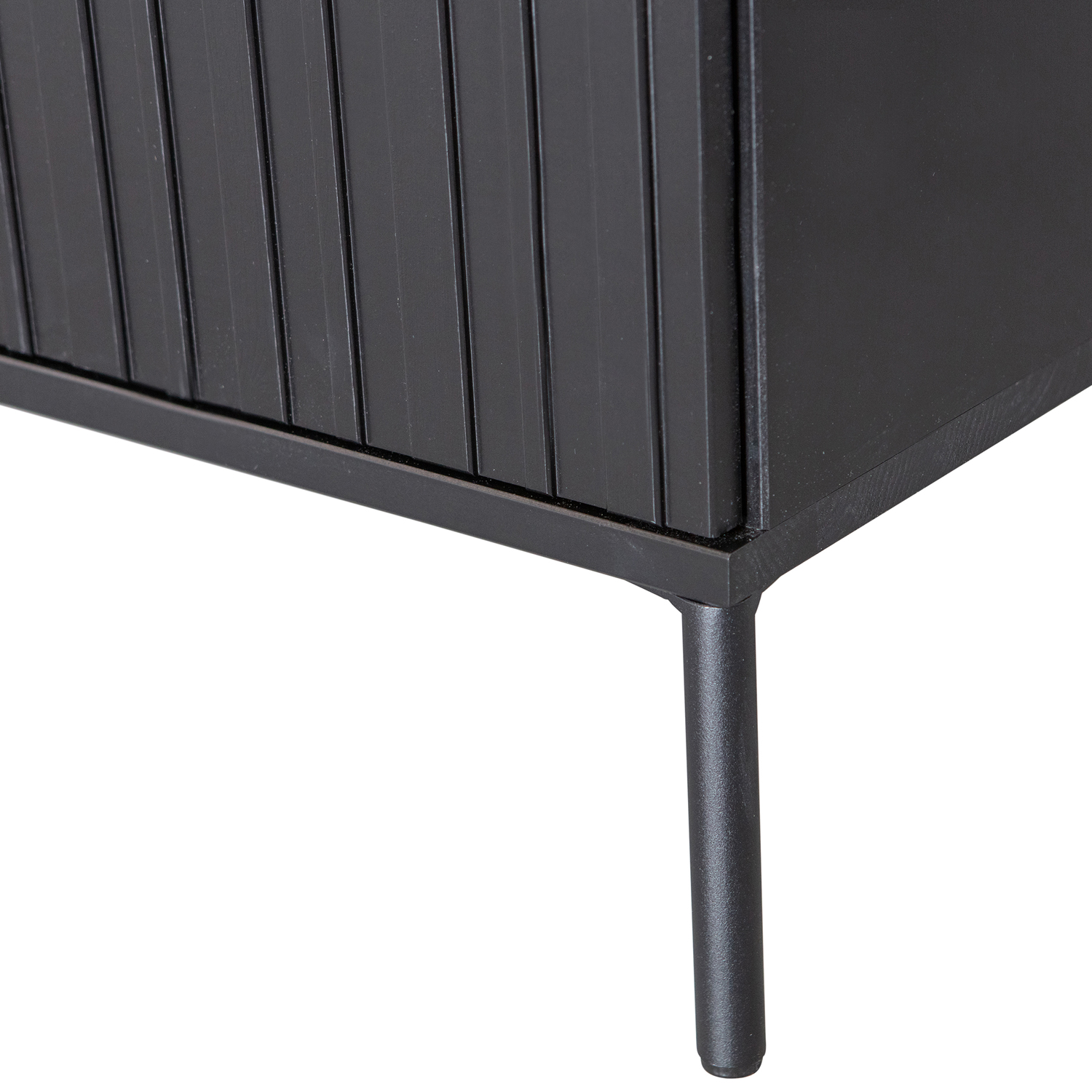 Sideboard Kommode  New Gravure 100 cm Kiefernholz schwarz