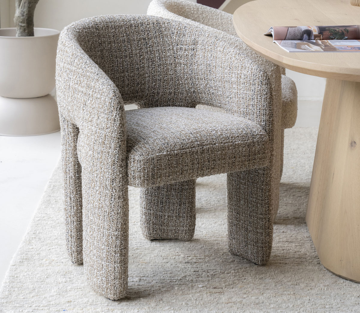 Esszimmer Stuhl Hamilton Armlehnstuhl stoffbezogen taupe