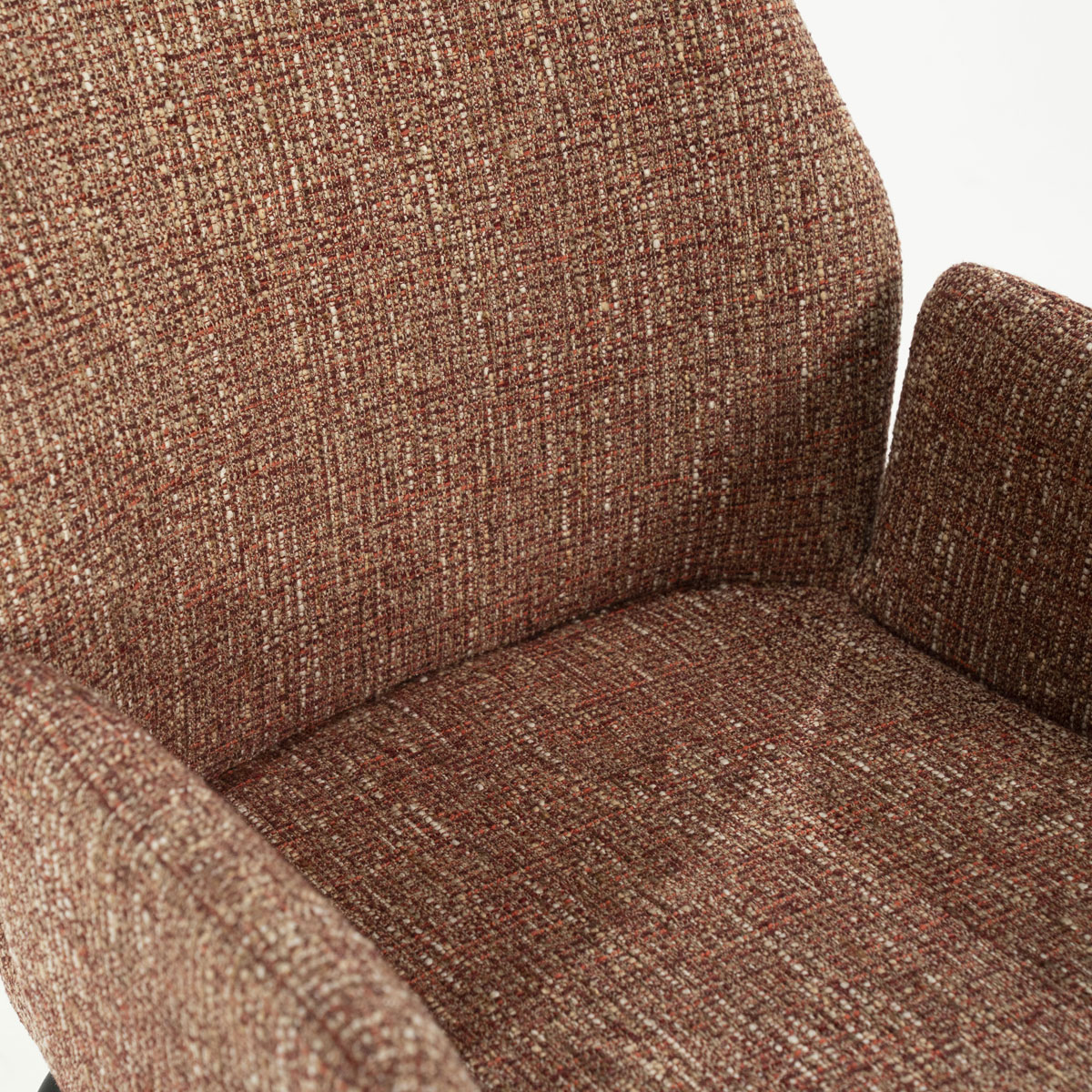 Esszimmer Stuhl Indy Vierfußstuhl Metall Stoff rot