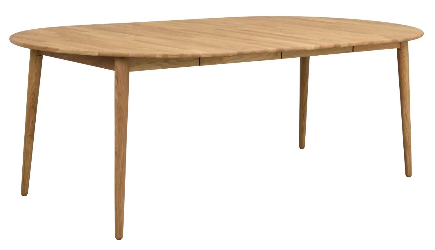 Esstisch NYLOR ausziehbar Eiche massiv natur rund 120 cm