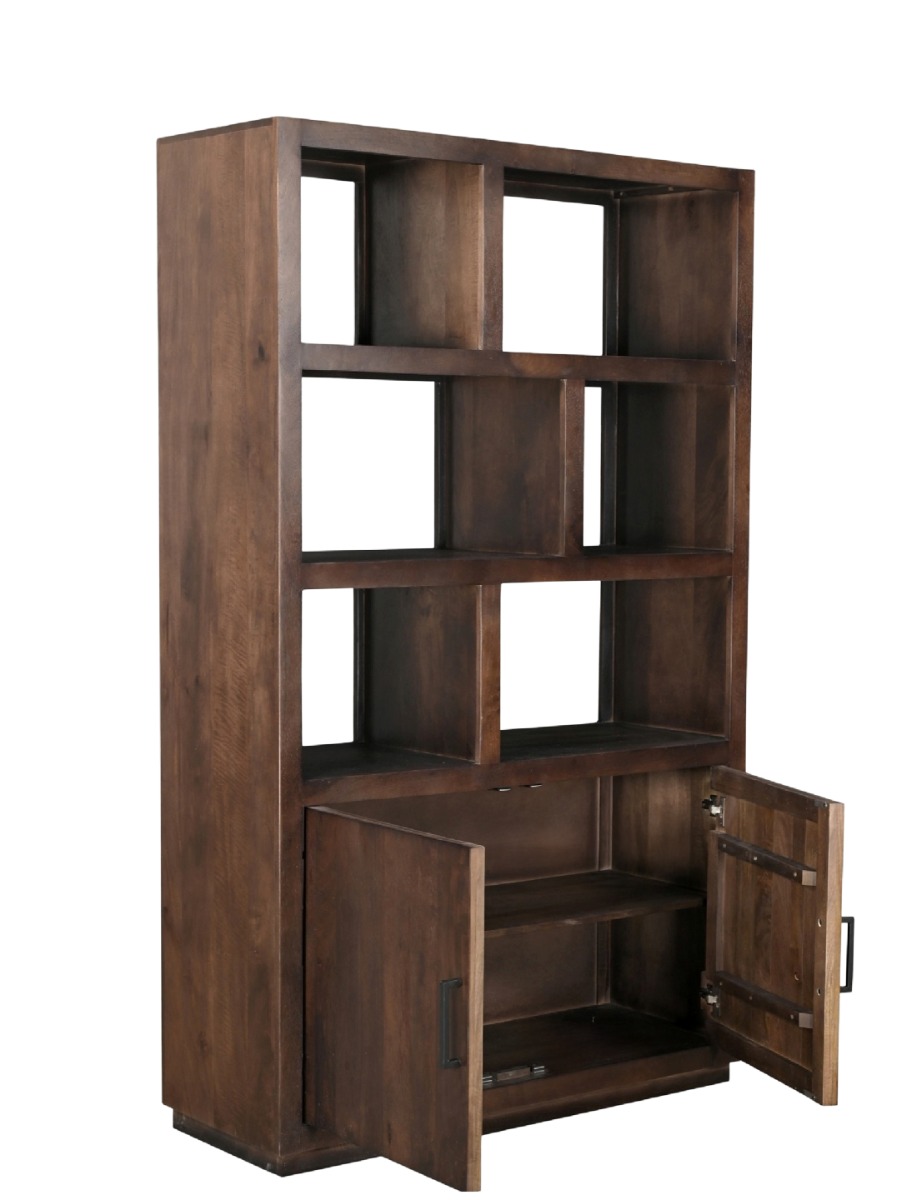 Schrank Regal Jaxx B 120 cm Mangoholz braun