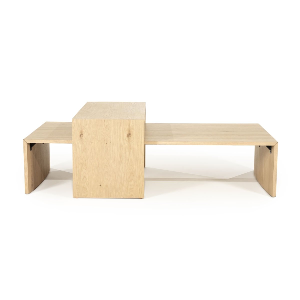 Couchtisch Set Flo Eiche braun hell